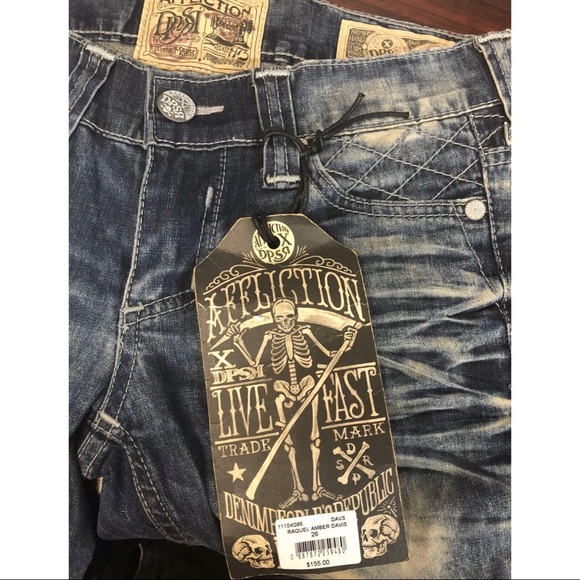 AFFLICTION Women's Denim Jeans RAQUEL AMBER DAVIS - Picture 6 of 9